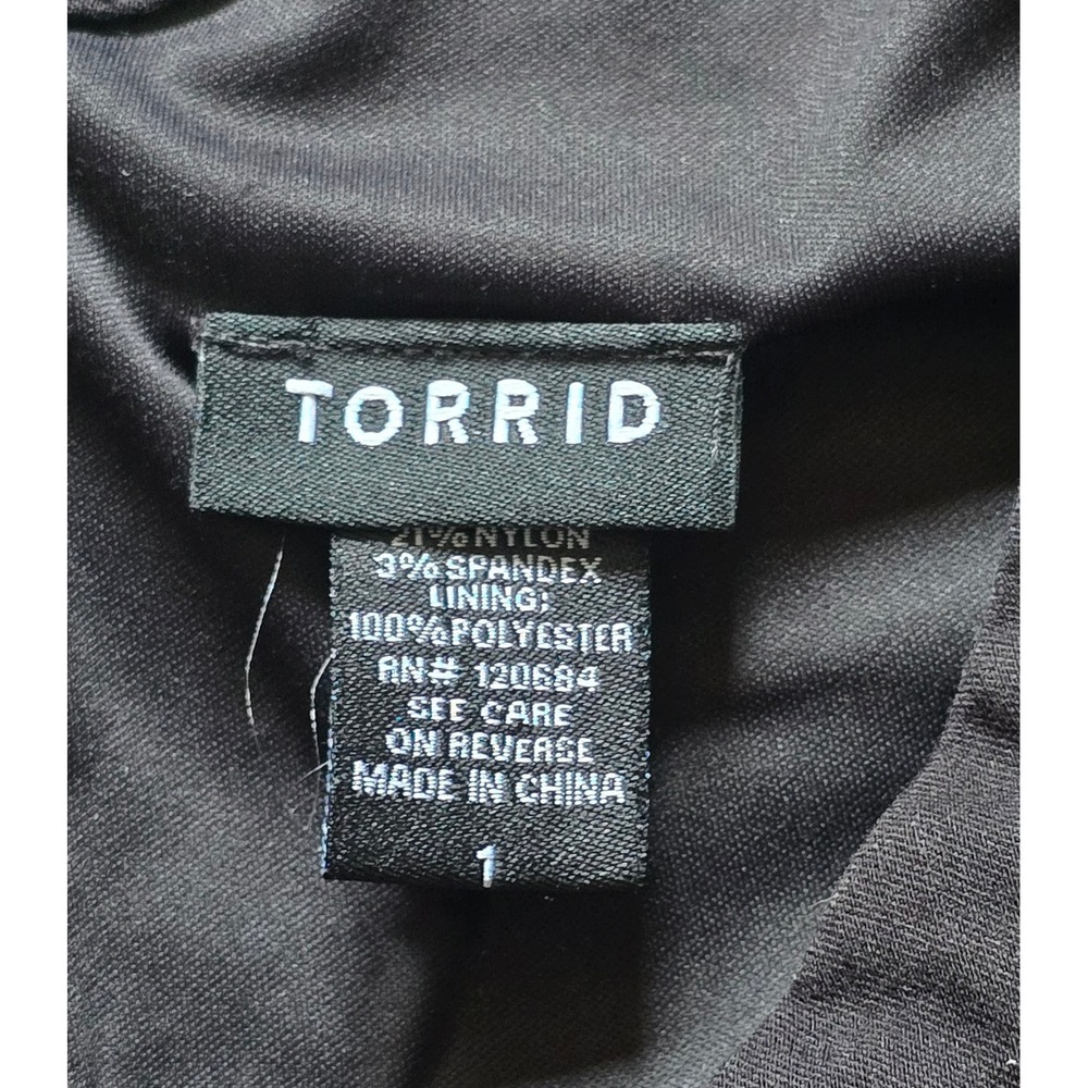 Torrid Black Cropped‎ Tank Top Sz 1 - Picture 3 of 8